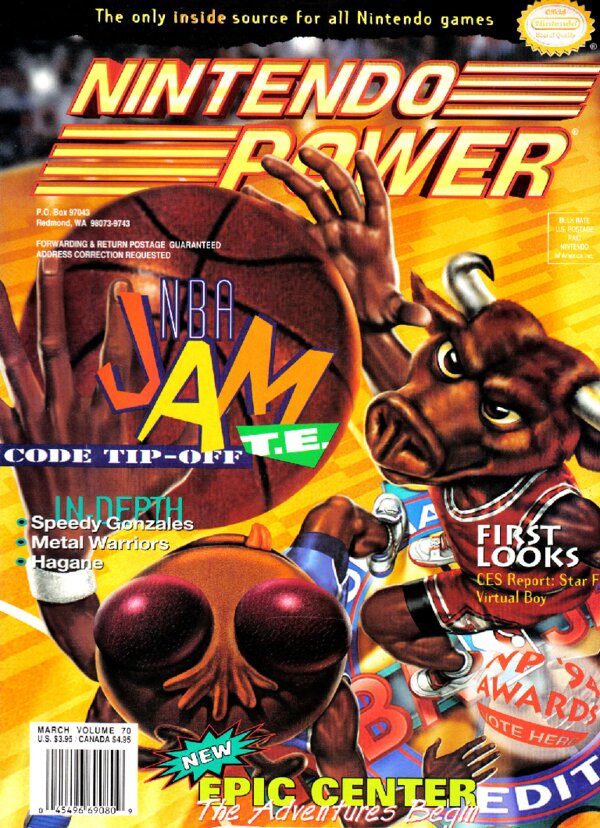 Nintendo Power Issue 070 (March 1995) cover